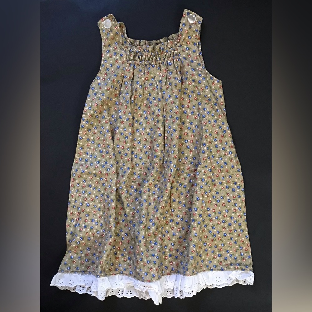 Vintage 70’s Homemade Smocked Sundress with Pockets